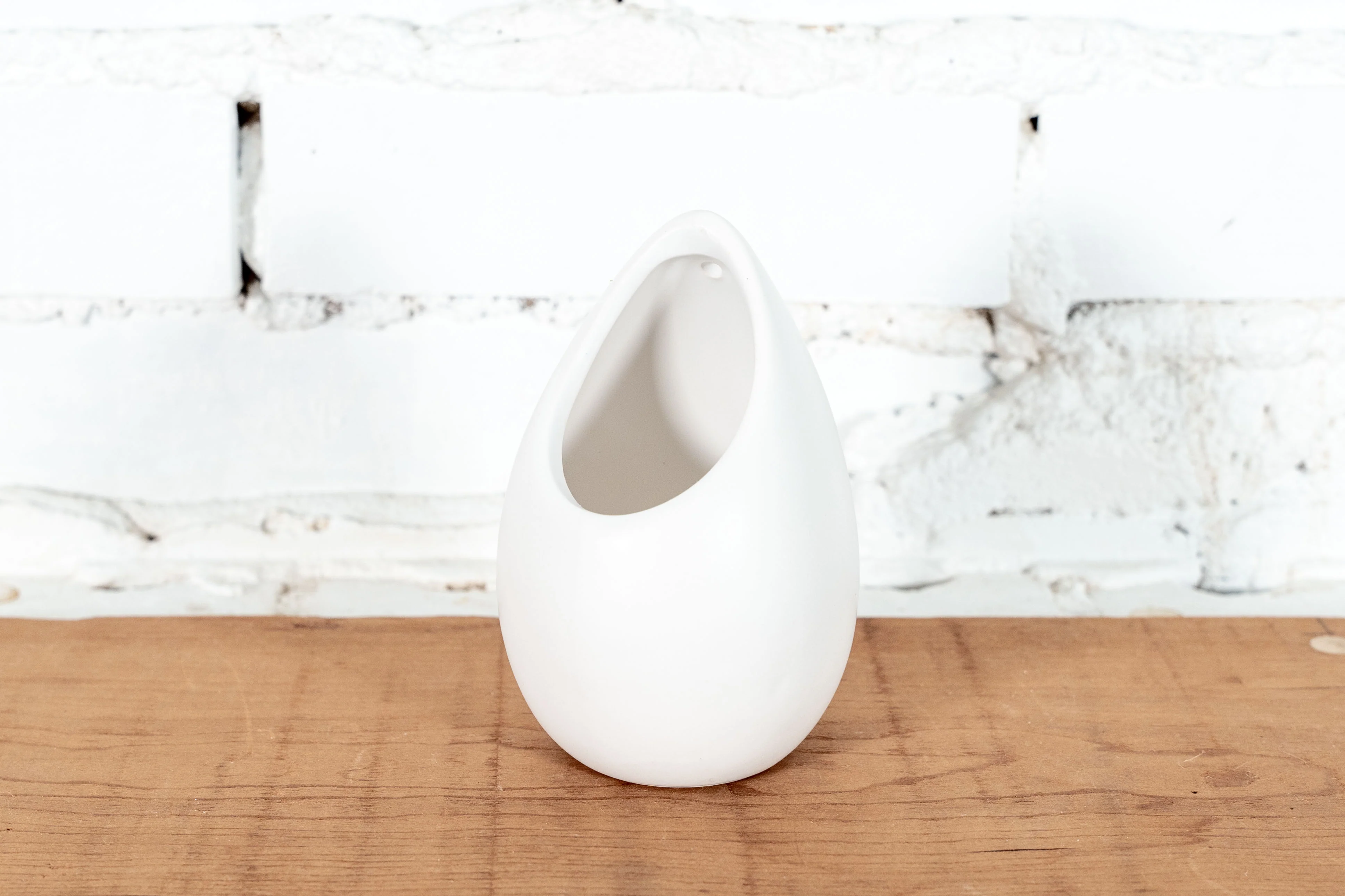 Large Ivory Ceramic Hanging Planter